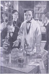 Lord Lister, der den Schmerz bei chirurgischen Operationen verbannte, erklärt seine Ideen seinen Studenten